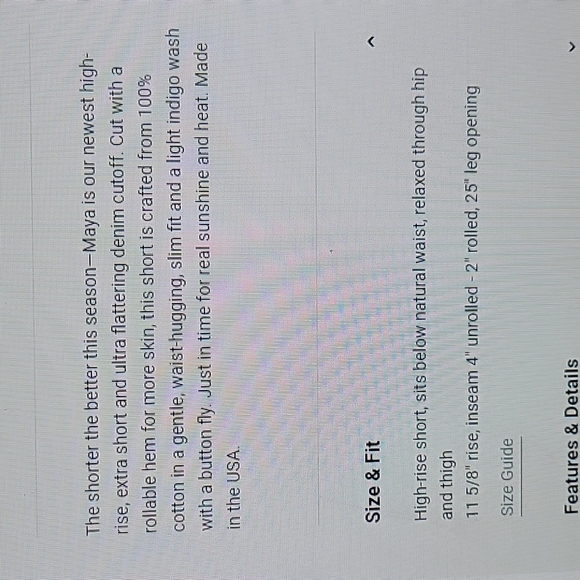 Rag & Bone Maya High Rise  Shorty Short NWT - Picture 9 of 12